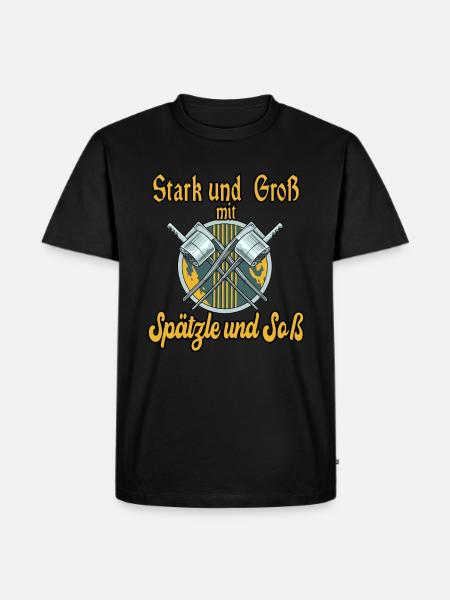 Spätzle und Soß - Männer Premium Bio T-Shirt - Schwarz