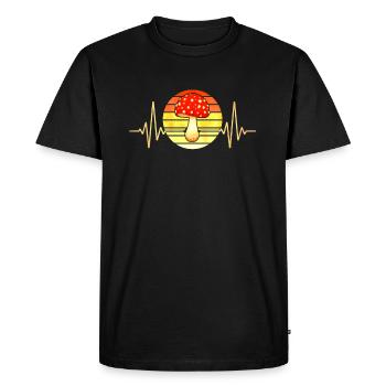 Champignons collecteurs de champignons pulsion cadeau - T-shirt Premium bio Homme - noir - Devant - Nico (187cm)