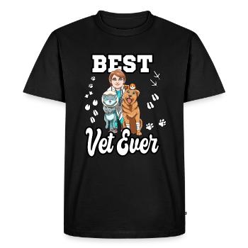 Best Vet Ever - Men's Premium Organic T-Shirt - black - Front - Nico (187cm)