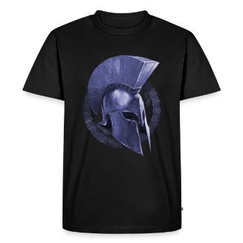 spartan helmet sparta warrior - Men's Premium Organic T-Shirt - black - Front - Nico (187cm)