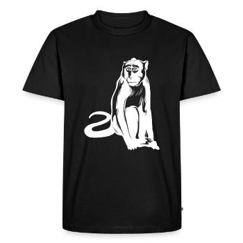 Singe Singe Animal - T-shirt Premium bio Homme - noir - Devant - Nico (187cm)