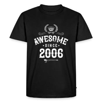 2006 génial depuis - T-shirt Premium bio Homme - noir - Devant - Nico (187cm)