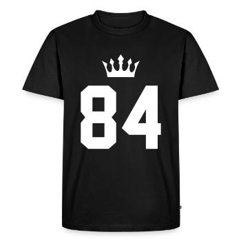 84 Number crown - Men's Premium Organic T-Shirt - black - Front - Nico (187cm)