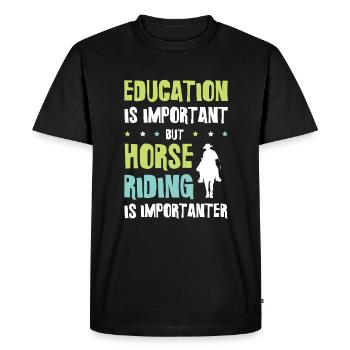 Éducation des chevaux - T-shirt Premium bio Homme - noir - Devant - Nico (187cm)