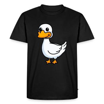 Goose Comic Animal - Men's Premium Organic T-Shirt - black - Front - Nico (187cm)