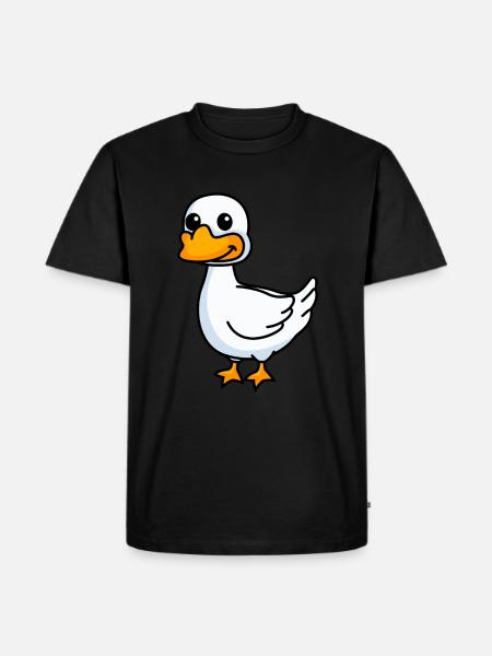 Goose Comic Animal - Men's Premium Organic T-Shirt - black