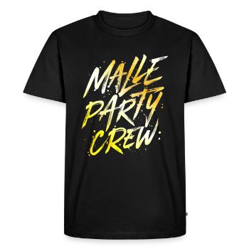 malle party crew gold - Men's Premium Organic T-Shirt - black - Front - Nico (187cm)