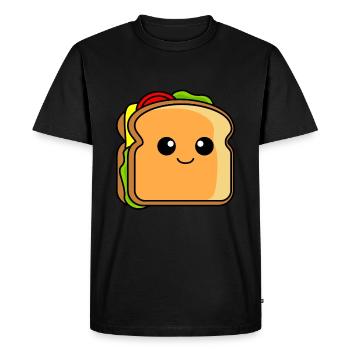 Sandwich Comic - Men's Premium Organic T-Shirt - black - Front - Nico (187cm)
