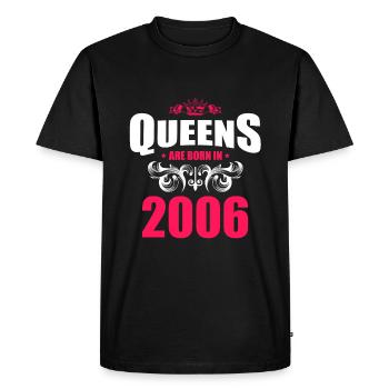 Queens born in 2006 - Men's Premium Organic T-Shirt - black - Front - Nico (187cm)