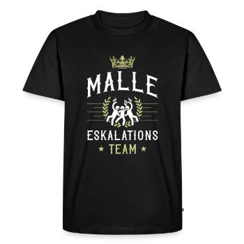 Malle Escalation - Men's Premium Organic T-Shirt - black - Front - Nico (187cm)