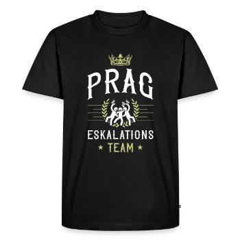 Prague Escalation - Men's Premium Organic T-Shirt - black - Front - Nico (187cm)