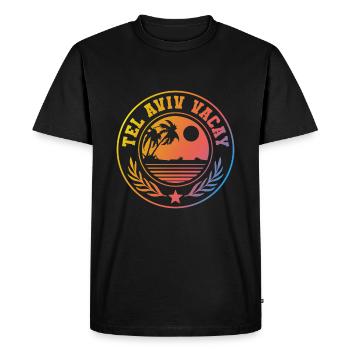 Vacances à Tel Aviv - T-shirt Premium bio Homme - noir - Devant - Nico (187cm)
