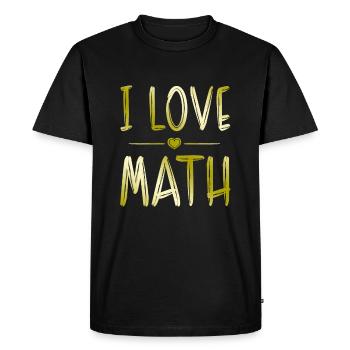 J’adore les maths - T-shirt Premium bio Homme - noir - Devant - Nico (187cm)