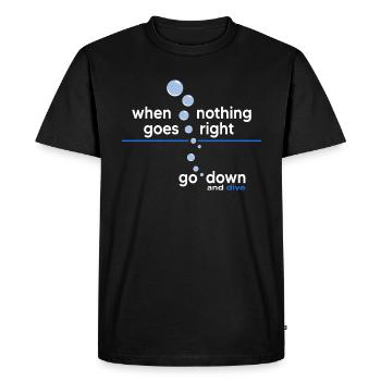 Diver Oxygen Apnea Diving Dive Time - Men's Premium Organic T-Shirt - black - Front - Nico (187cm)