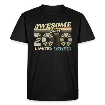Vintage 2010 Retro - 2010 Birthday Gift - Men's Premium Organic T-Shirt - black - Front - Nico (187cm)