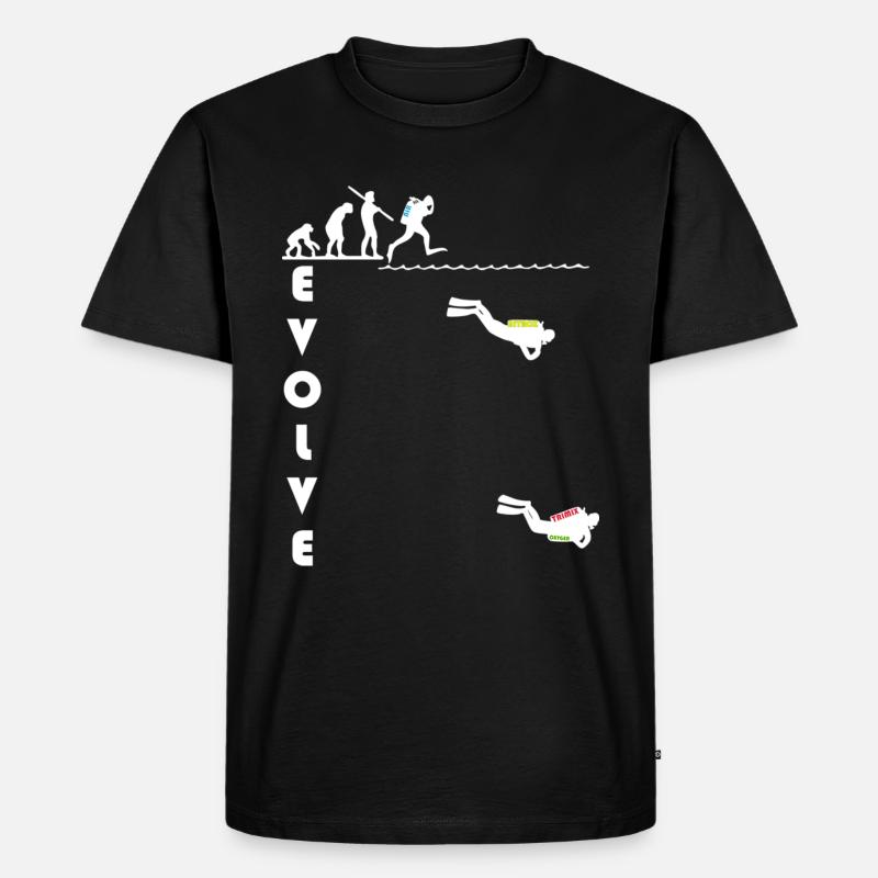 evolve_white - Männer Premium Bio T-Shirt - Schwarz