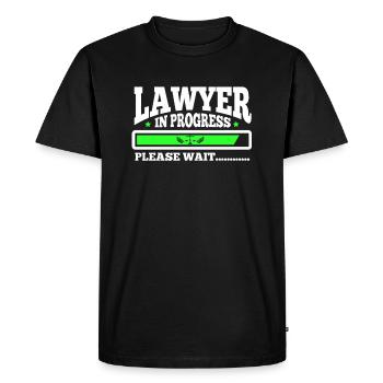 Lawyer in Work Funny Lawyer Student Gift - Men's Premium Organic T-Shirt - black - Front - Nico (187cm)