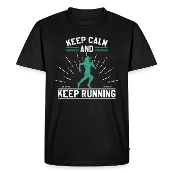 Marathon - T-shirt Premium bio Homme - noir - Devant - Nico (187cm)