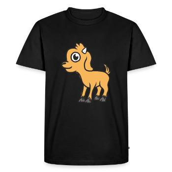 Chèvre - T-shirt Premium bio Homme - noir - Devant - Nico (187cm)
