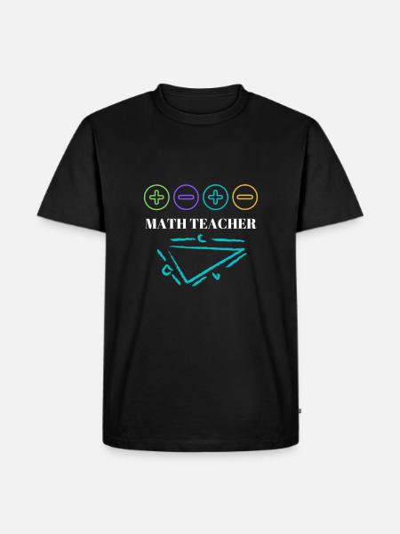 Mathematiklehrer Mathe Lehrer Pythagoras - Männer Premium Bio T-Shirt - Schwarz
