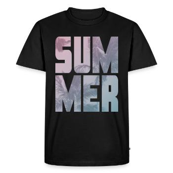 été - T-shirt Premium bio Homme - noir - Devant - Nico (187cm)