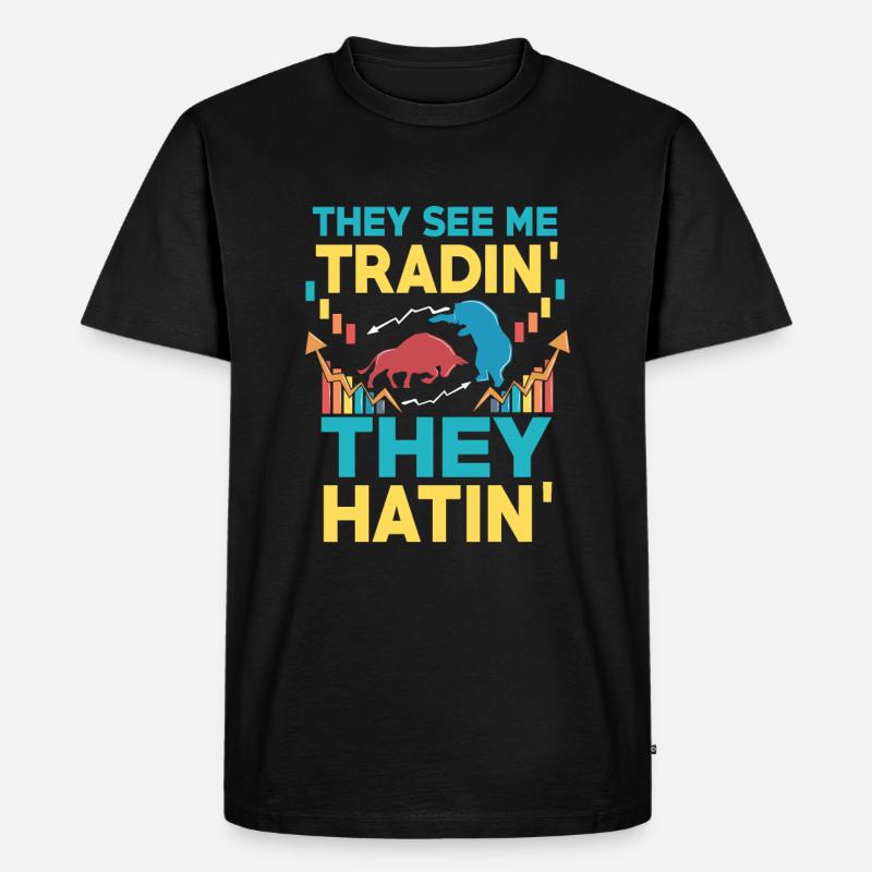 Börse Forex Trading - Männer Premium Bio T-Shirt - Schwarz