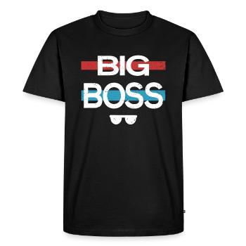 Patron patron patron superviseur - T-shirt Premium bio Homme - noir - Devant - Nico (187cm)