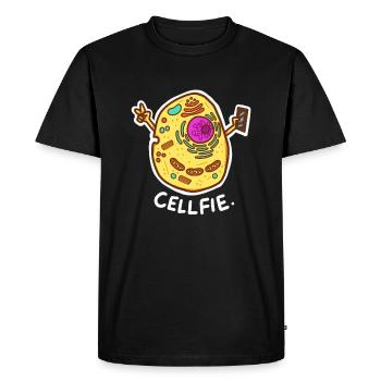 Cell-Fie Funny Science Biology - T-shirt Premium bio Homme - noir - Devant - Nico (187cm)