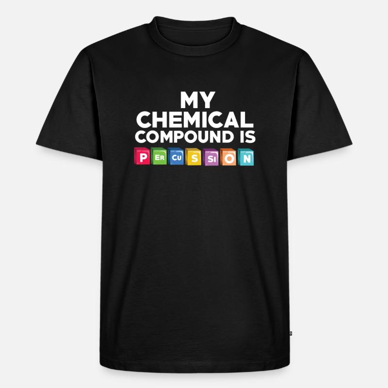 Percussion and Drummer - Männer Premium Bio T-Shirt - Schwarz