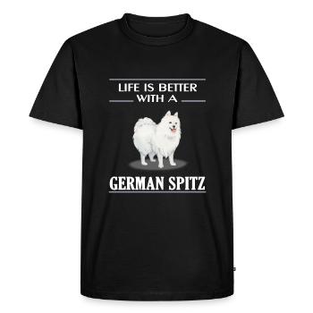 German Spitz - T-shirt Premium bio Homme - noir - Devant - Nico (187cm)