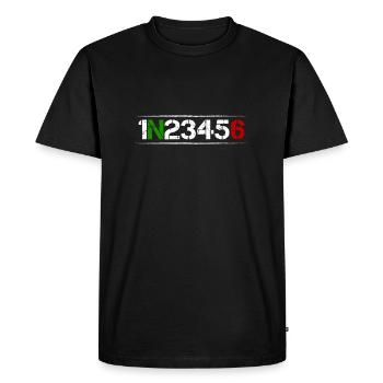 Transmission de changement de vitesse de moto 1N23456 - T-shirt Premium bio Homme - noir - Devant - Nico (187cm)