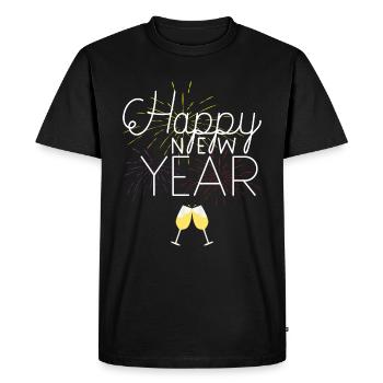 Happy New Year Celebration - T-shirt Premium bio Homme - noir - Devant - Nico (187cm)