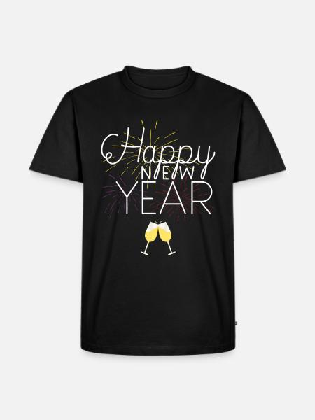 Happy New Year Celebration - Men's Premium Organic T-Shirt - black