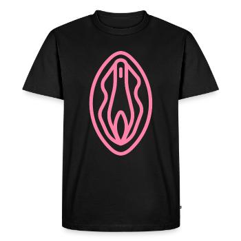 Pink vagina female sex - Men's Premium Organic T-Shirt - black - Front - Nico (187cm)