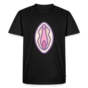Pink vagina female sex - Men's Premium Organic T-Shirt - black - Front - Nico (187cm)