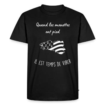Bretagne - T-shirt Premium bio Homme - noir - Devant - Nico (187cm)