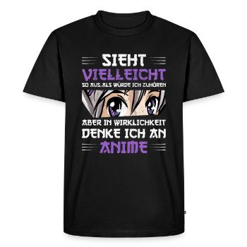 Anime Manga Otaku - Männer Premium Bio T-Shirt - Schwarz - Vorne - Nico (187cm)