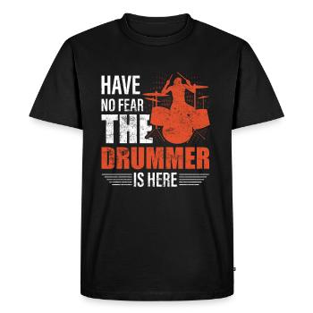 Batteur batteur batteur - T-shirt Premium bio Homme - noir - Devant - Nico (187cm)