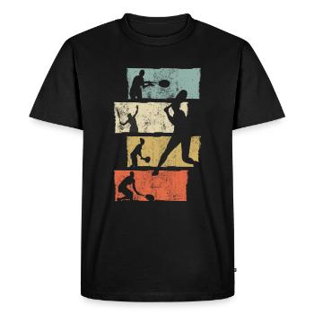 Tennis tennis de tennis cadeau - T-shirt Premium bio Homme - noir - Devant - Nico (187cm)
