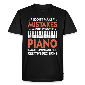 Piano pianiste - T-shirt Premium bio Homme - noir - Devant - Nico (187cm)