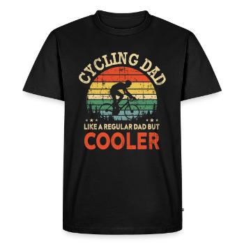 Bicycle Cyclist Dad Gift - Men's Premium Organic T-Shirt - black - Front - Nico (187cm)