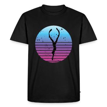 Rétro rétro de freediving apnéiste pour plongeurs apnée - T-shirt Premium bio Homme - noir - Devant - Nico (187cm)