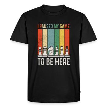 chess - Men's Premium Organic T-Shirt - black - Front - Nico (187cm)