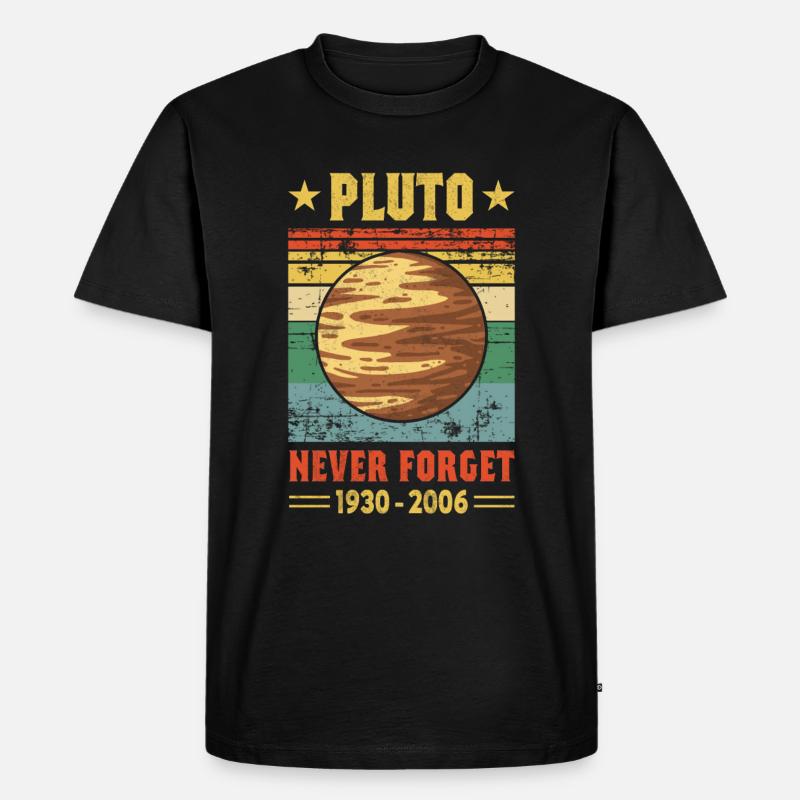 Pluto - Männer Premium Bio T-Shirt - Schwarz