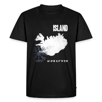 Viking Compass Protection Island Trip - Men's Premium Organic T-Shirt - black - Front - Nico (187cm)