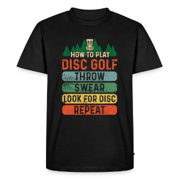 Disc Golf - T-shirt Premium bio Homme - noir - Devant - Nico (187cm)