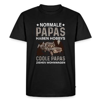 Papa Camper Wohnmobil Wohnwagen Geschenk - Männer Premium Bio T-Shirt - Schwarz - Vorne - Nico (187cm)