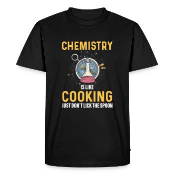 Laboratoire chimique chimiste - T-shirt Premium bio Homme - noir - Devant - Nico (187cm)