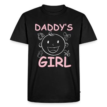Daddy's Girl Baby Girl Daughter Fathers Day - Men's Premium Organic T-Shirt - black - Front - Nico (187cm)