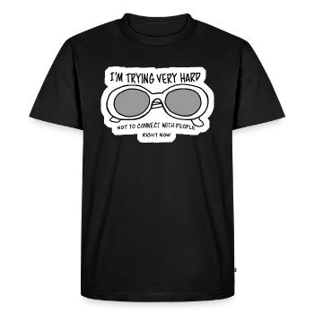 Glass Eye Quote - Men's Premium Organic T-Shirt - black - Front - Nico (187cm)